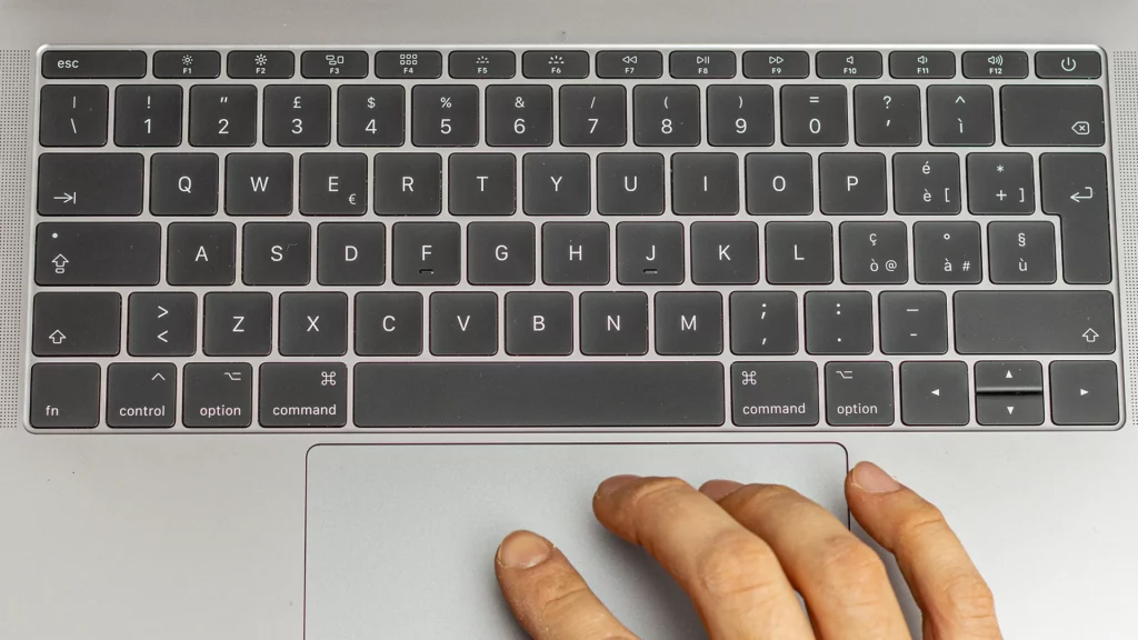 Les touches d'un clavier d'ordinateur portable