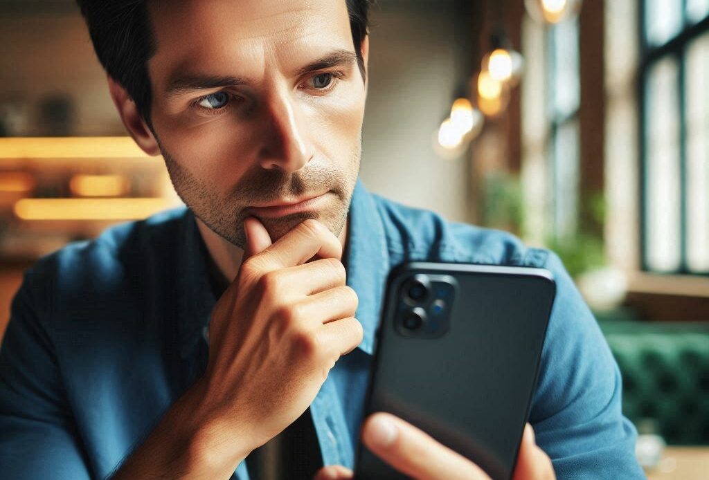 Un homme a un problème avec l'application Instagram.