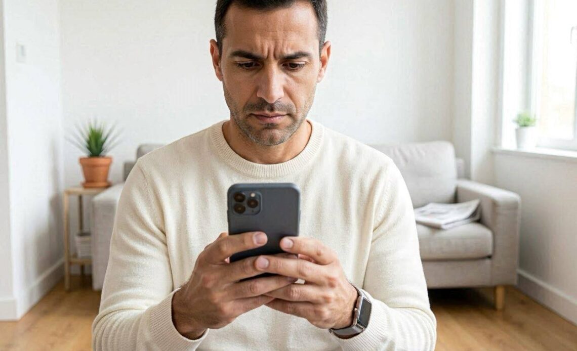 Personne tentant de se reconnecter à son compte Snapchat depuis son smartphone